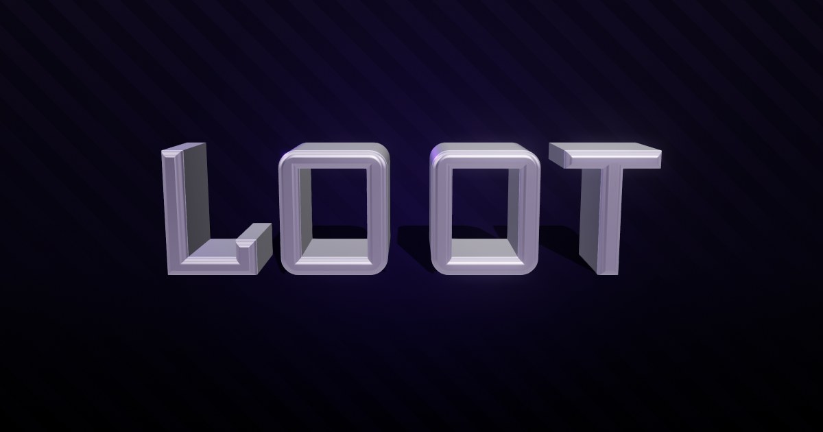 Loot 3D text effect