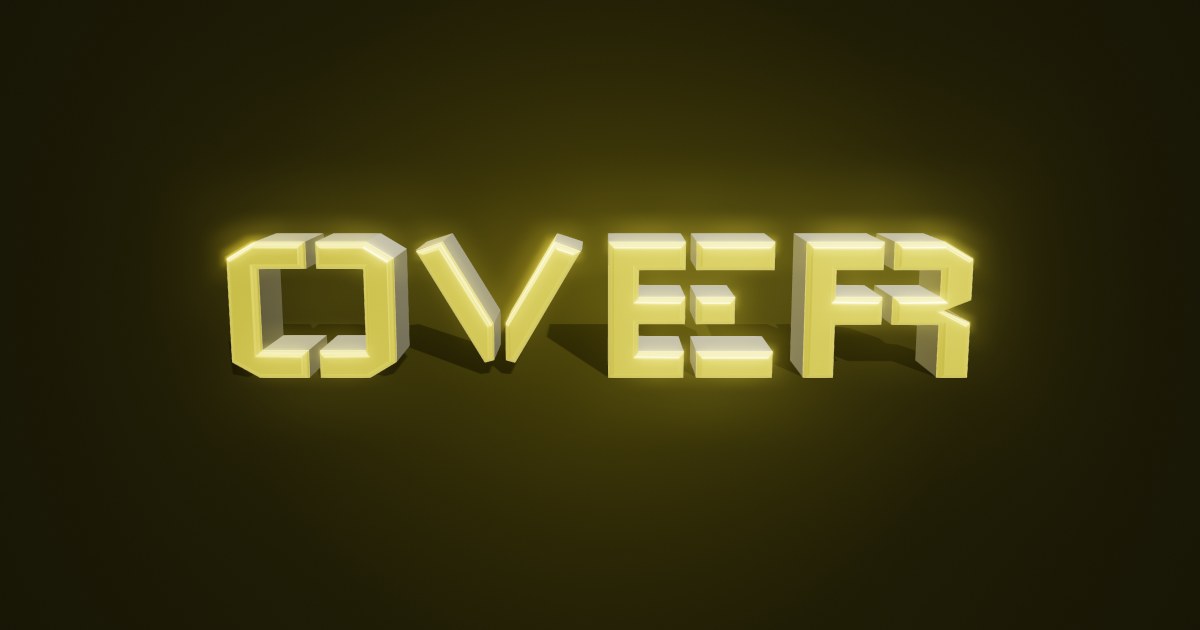 Over 3D text effect