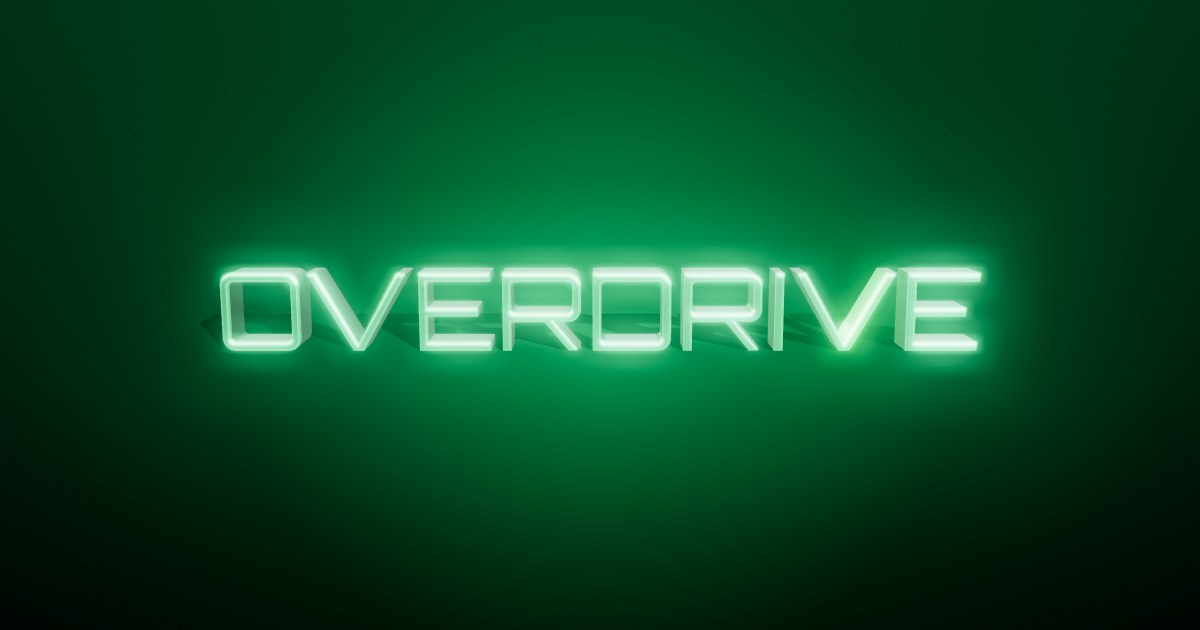 Overdrive 3D text effect