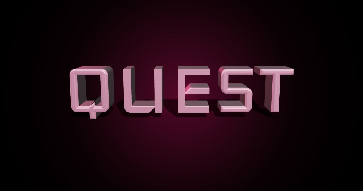 Quest 3D text effect
