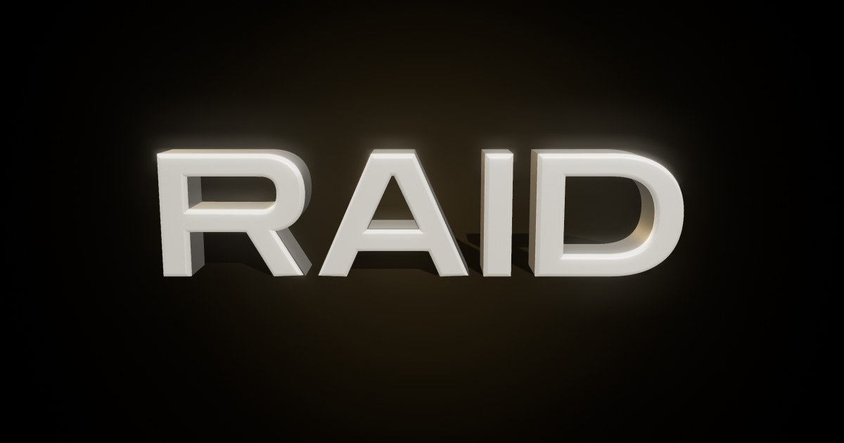 Raid 3D text effect