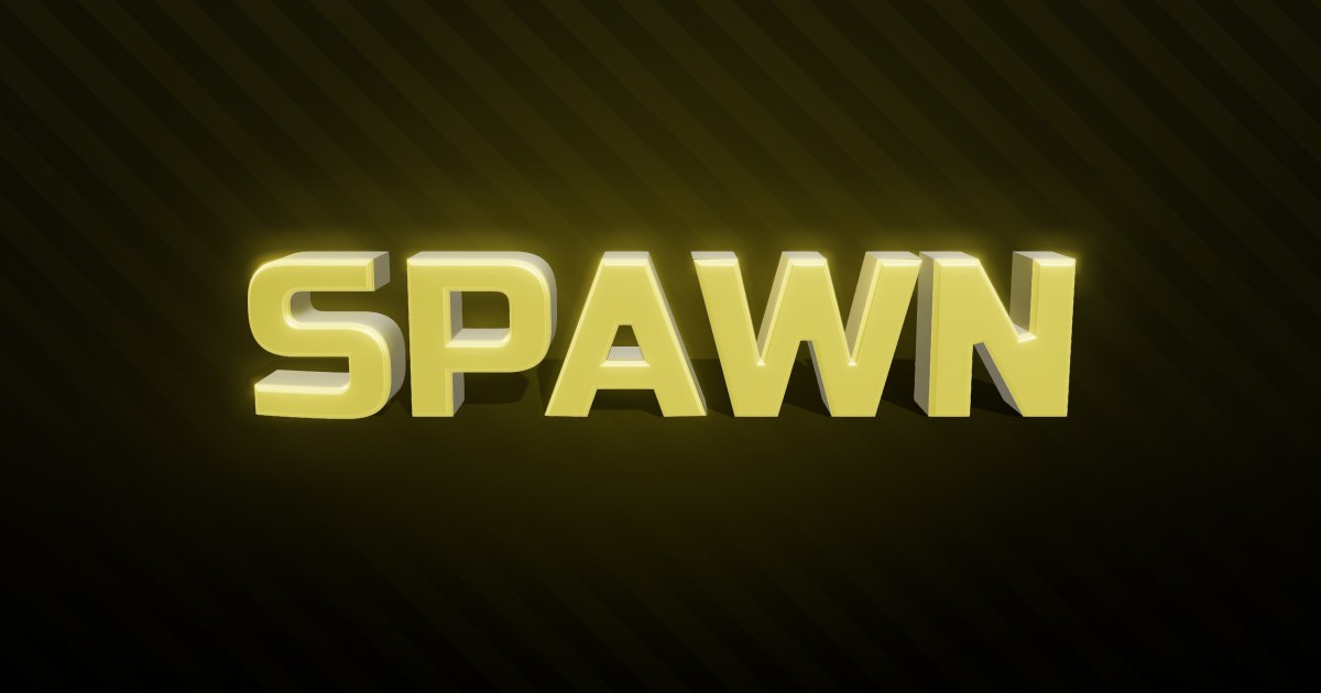 Spawn 3D text effect