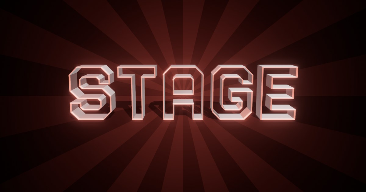Stage 3D text effect