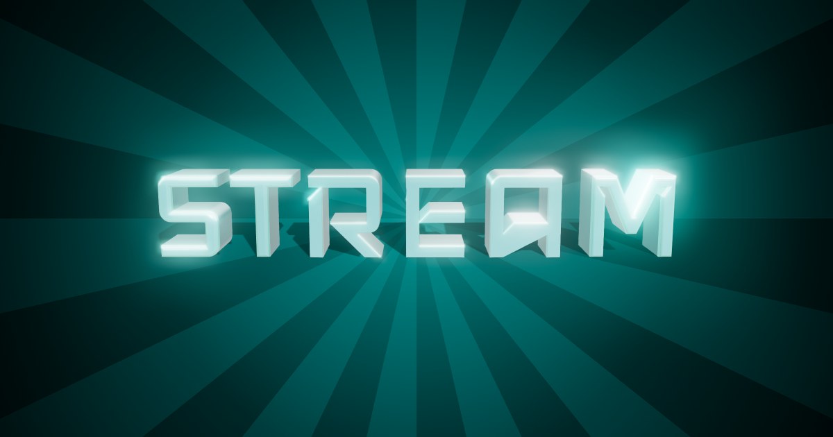 Stream 3D text effect