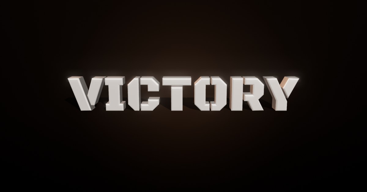 Victory 3D text effect