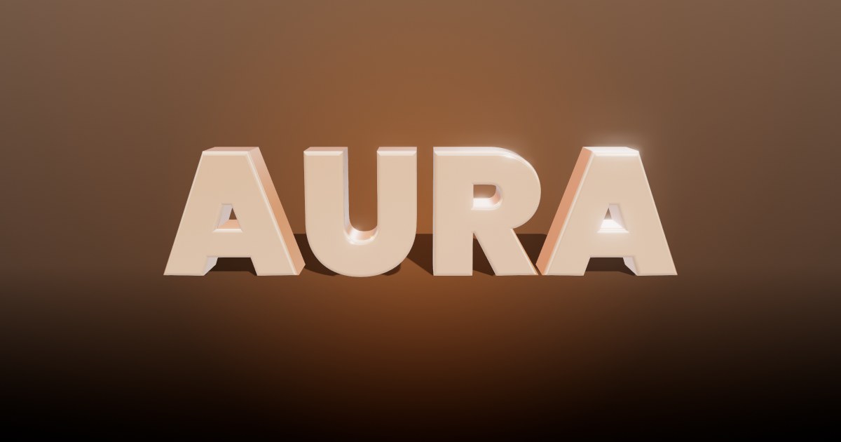 Aura 3D text effect