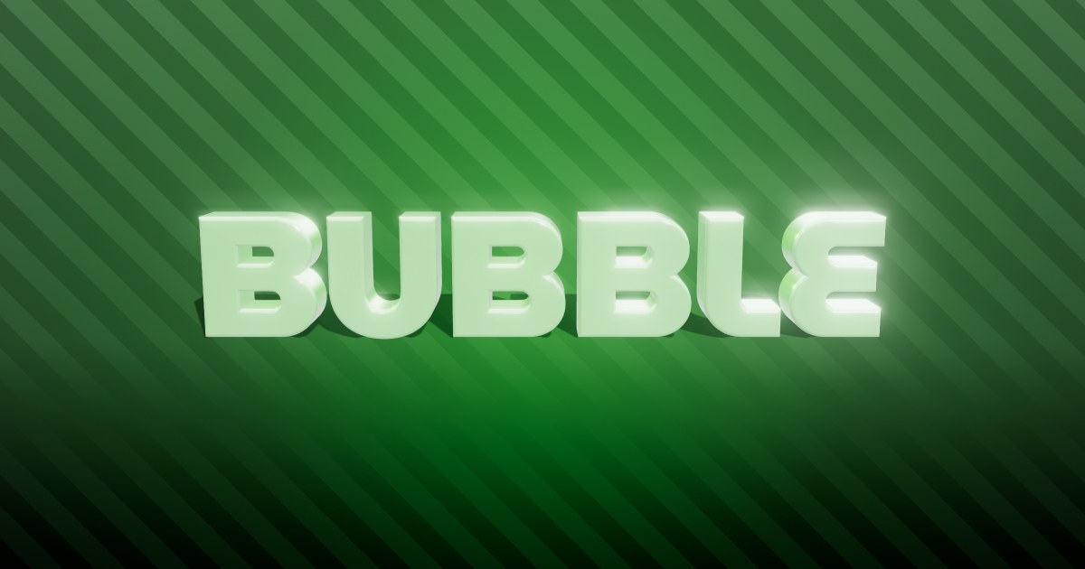 Bubble 3D text effect