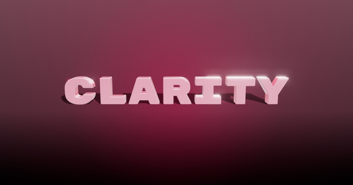Clarity 3D text effect
