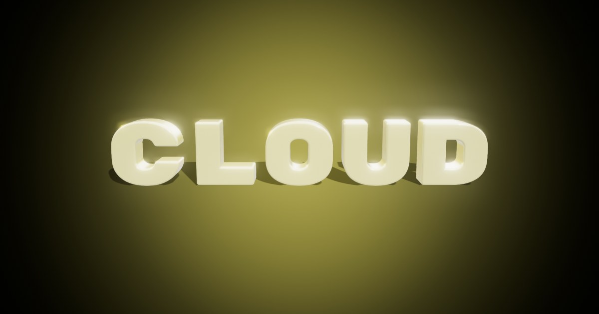 Cloud 3D text effect