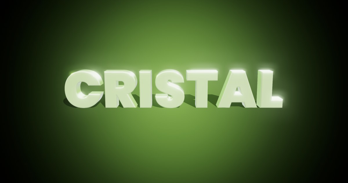 Cristal 3D text effect