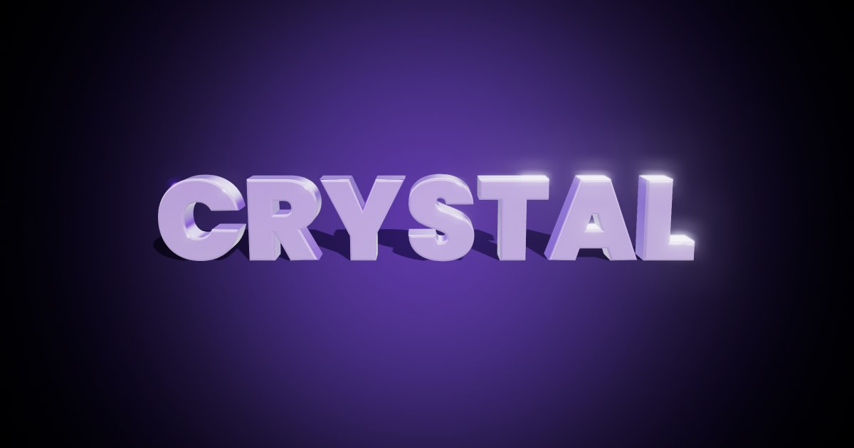 Crystal 3D text effect