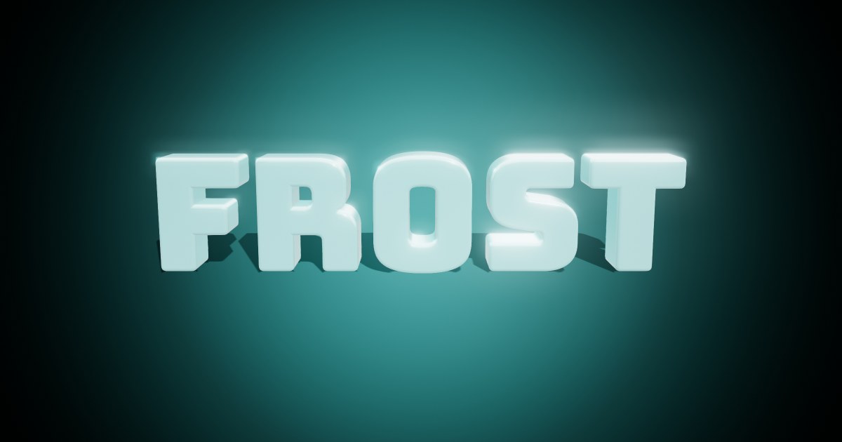 Frost 3D text effect