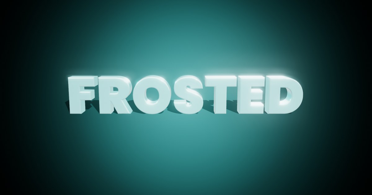 Frosted 3D text effect