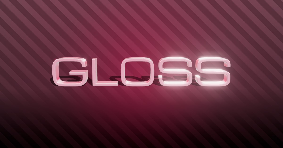 Gloss 3D text effect