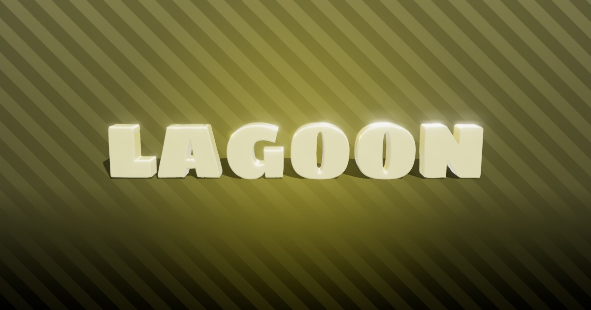 Lagoon 3D text effect