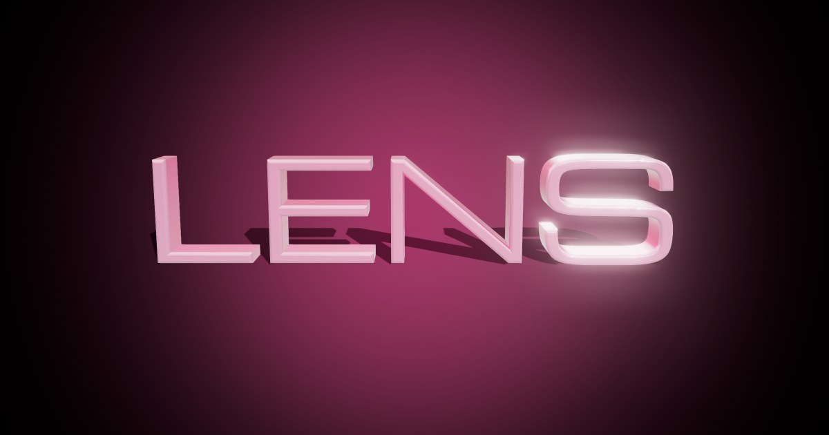 Lens 3D text effect