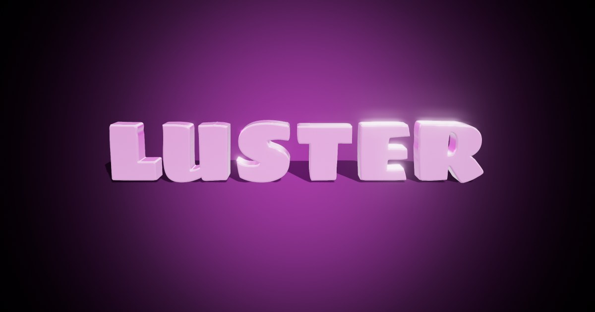 Luster 3D text effect