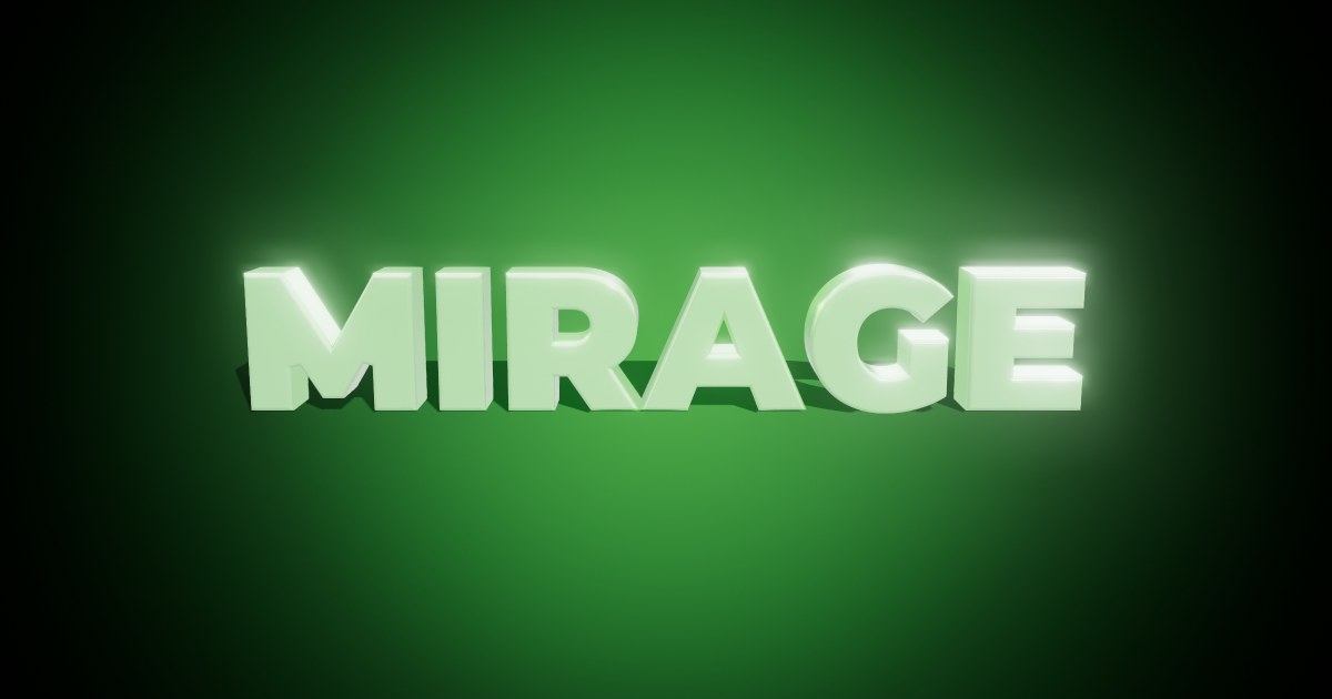 Mirage 3D text effect