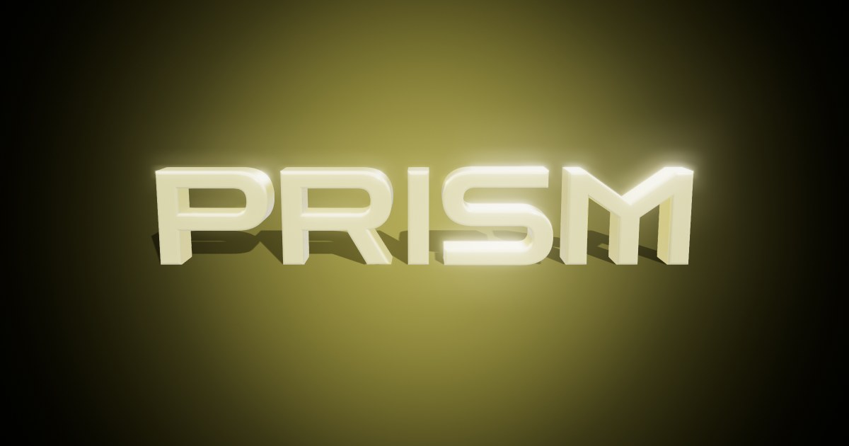 Prism 3D text effect