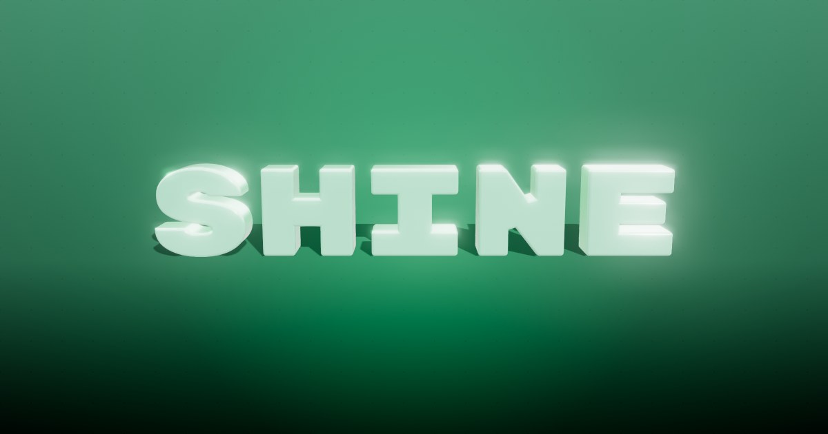 Shine 3D text effect