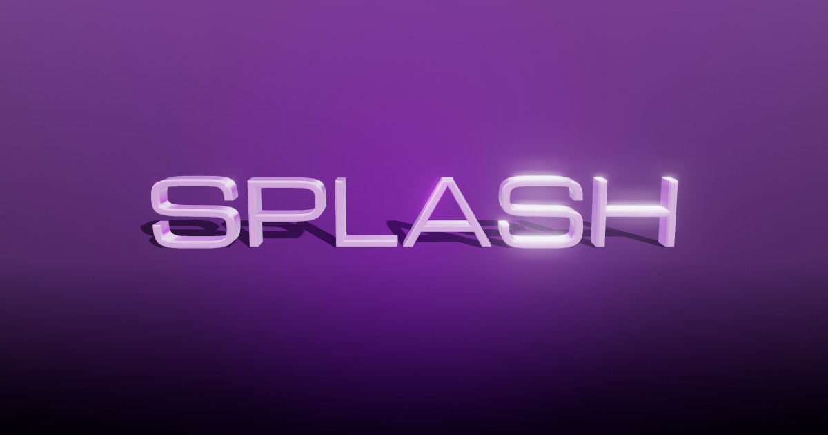 Splash 3D text effect