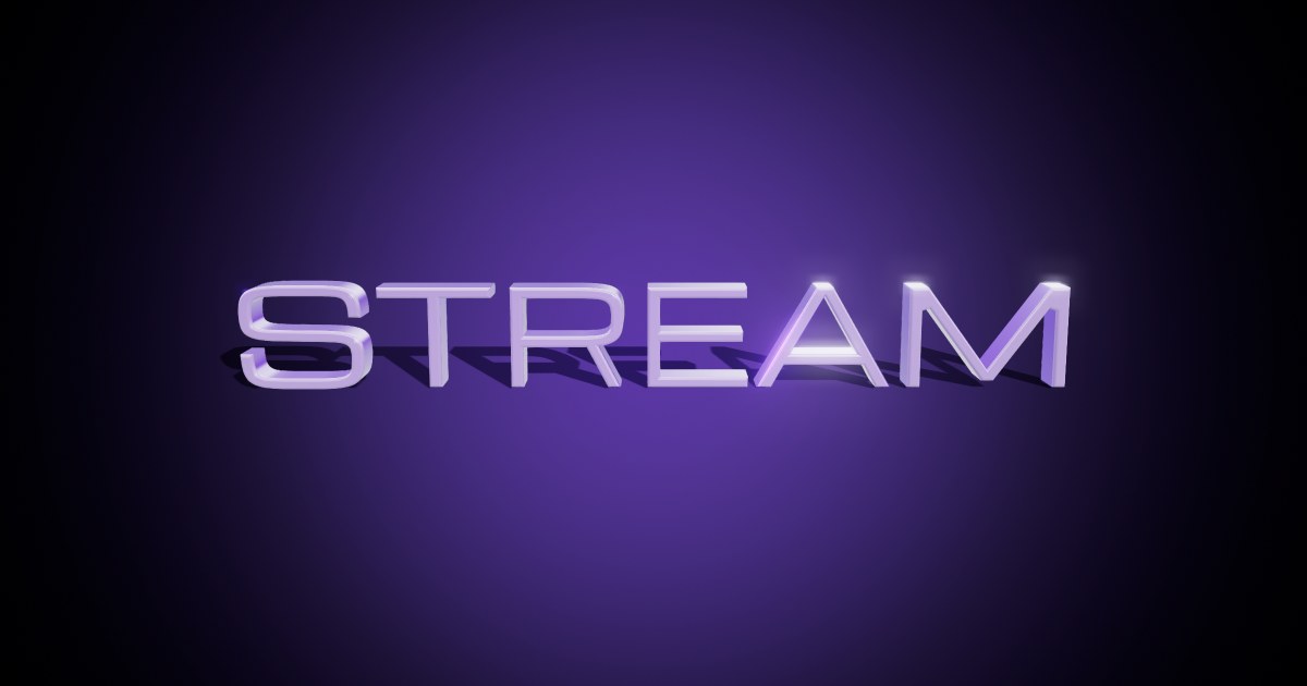Stream 3D text effect