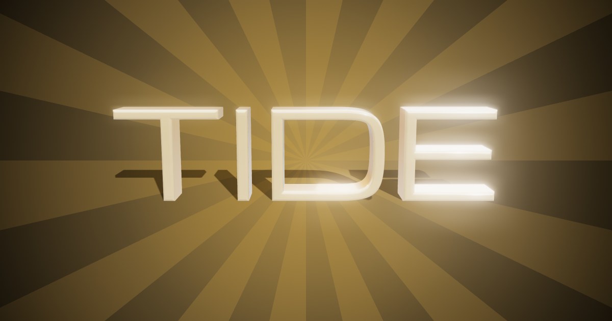 Tide 3D text effect