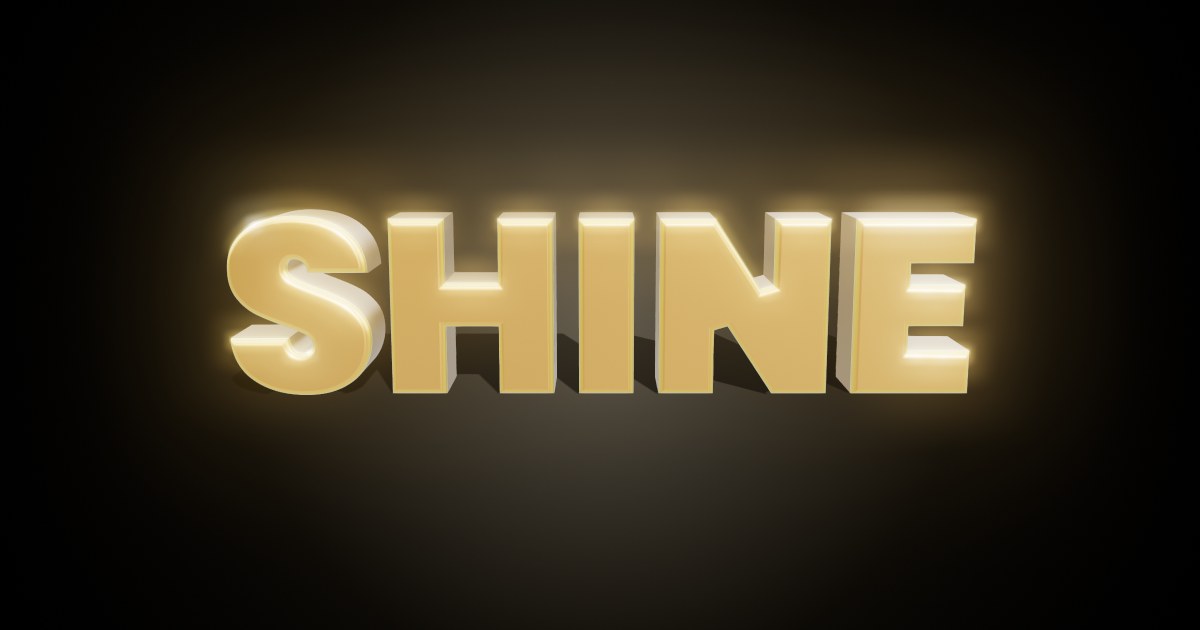 Glitter Gold 3D text effect