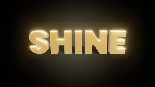 Glitter Gold 3D text effect