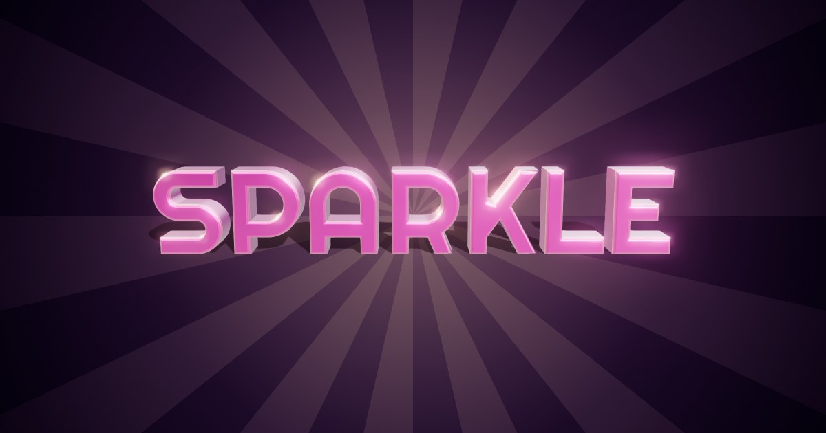 Glitter Pop 3D text effect
