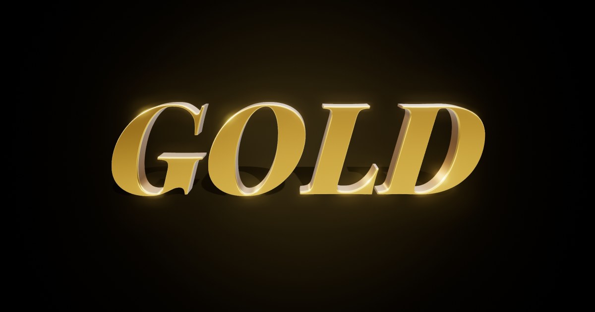 Gold Foil 3D text effect