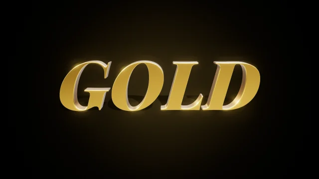 Gold Foil 3D text effect