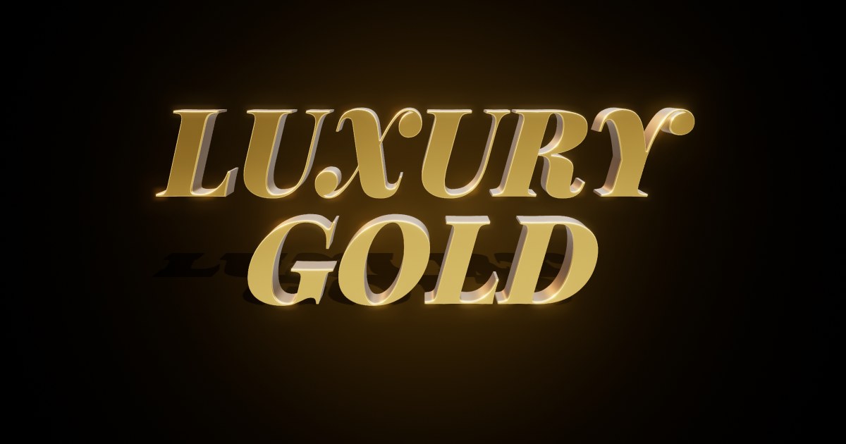 Gold Luxury 3D text effect