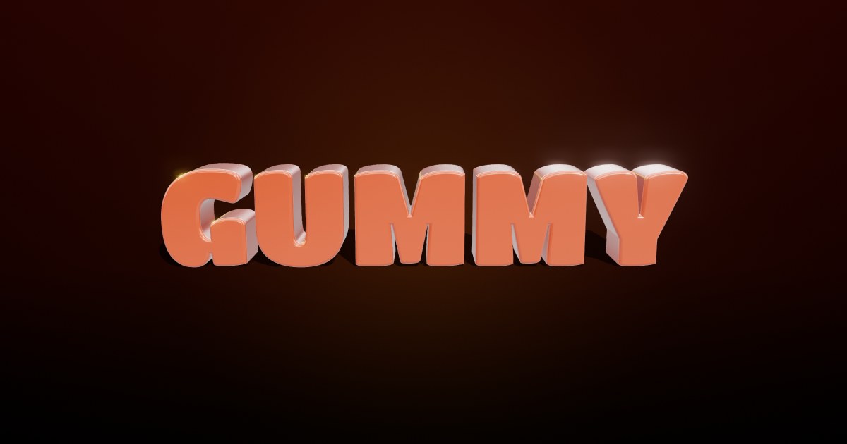 Gummy Candy 3D text effect