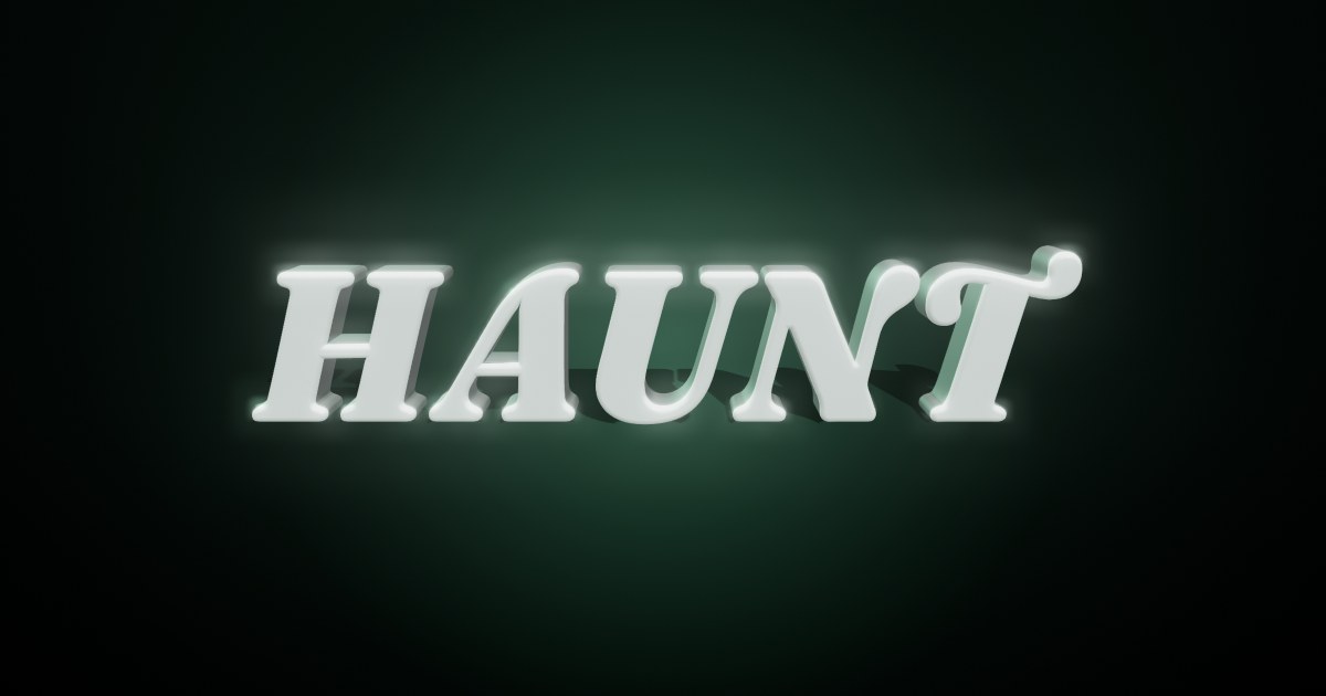 Haunted 3D text effect
