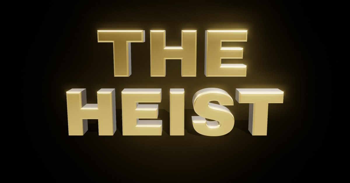 Heist Night 3D text effect
