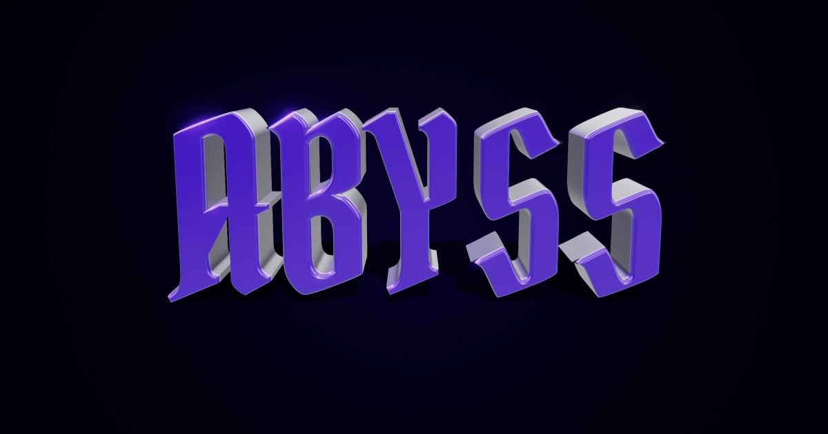 Abyss 3D text effect