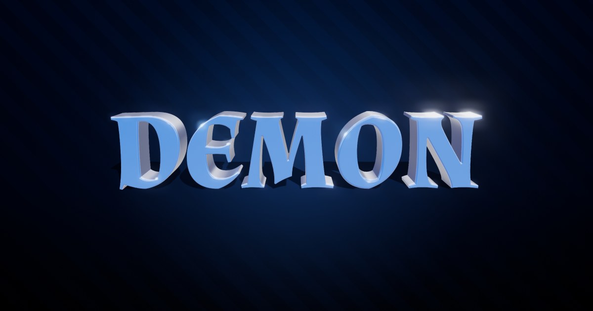 Demon 3D text effect
