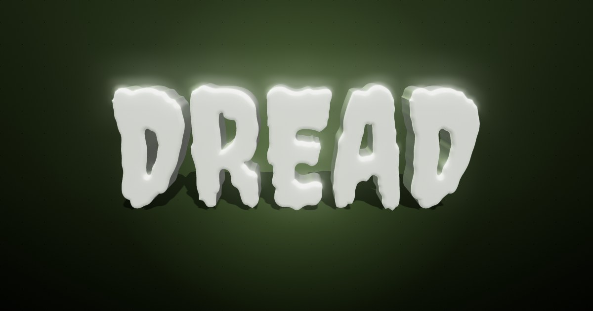 Dread 3D text effect