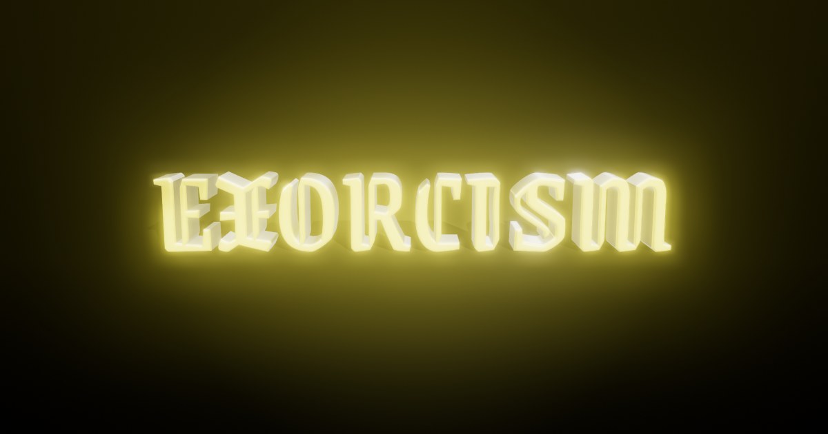 Exorcism 3D text effect