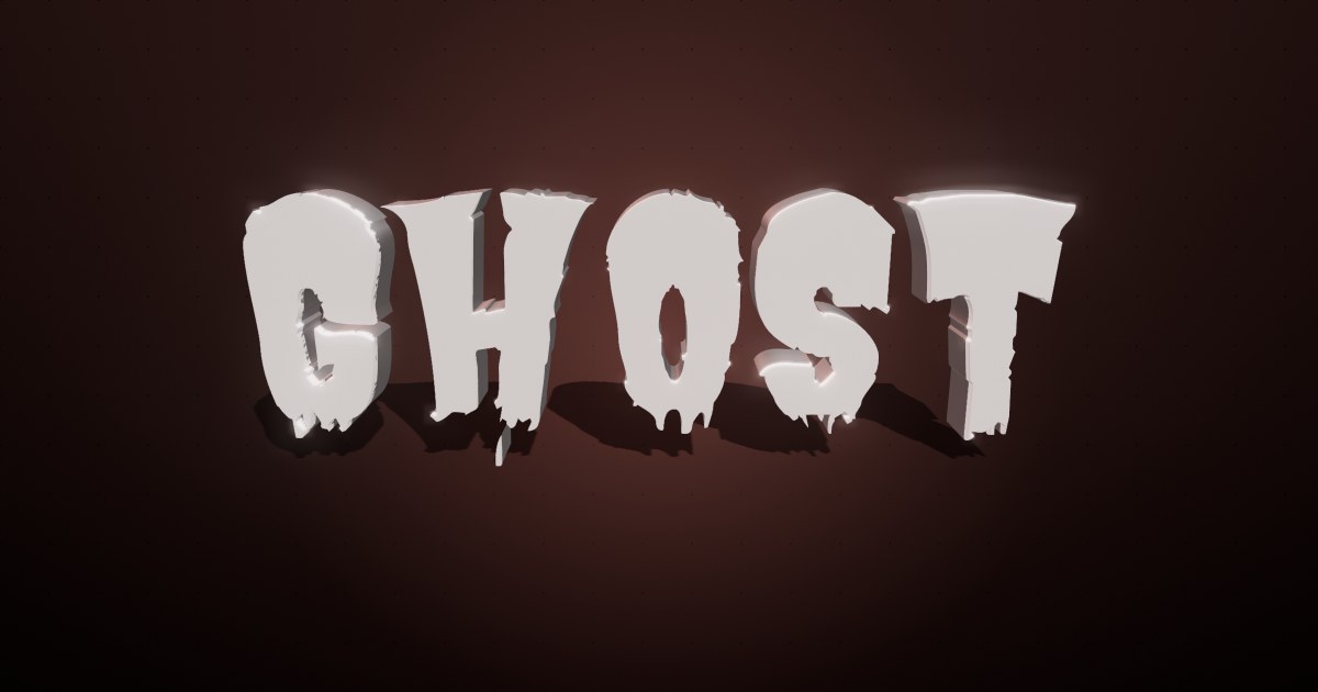 Ghost 3D text effect