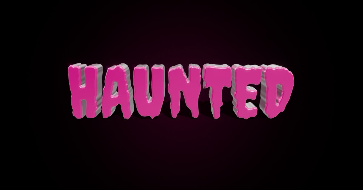Haunted 3D text effect