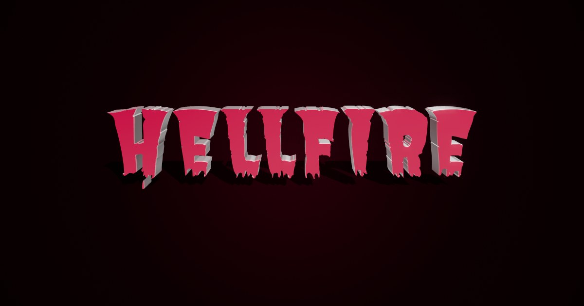 Hellfire 3D text effect