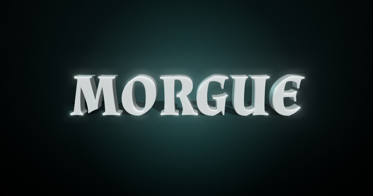 Morgue 3D text effect