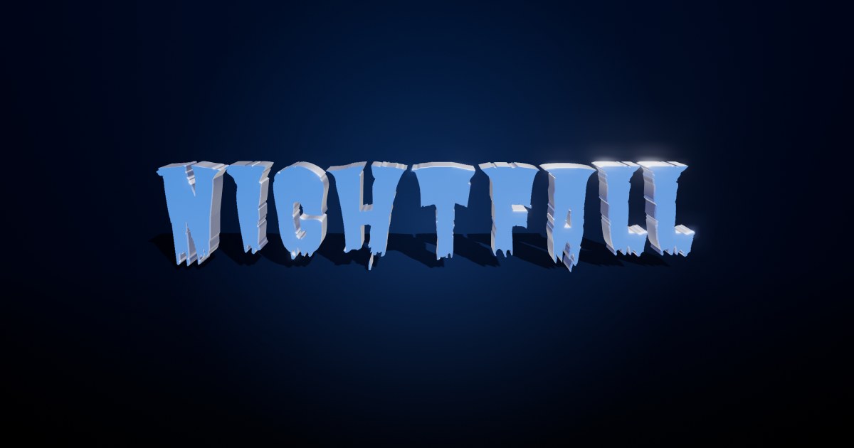 Nightfall 3D text effect