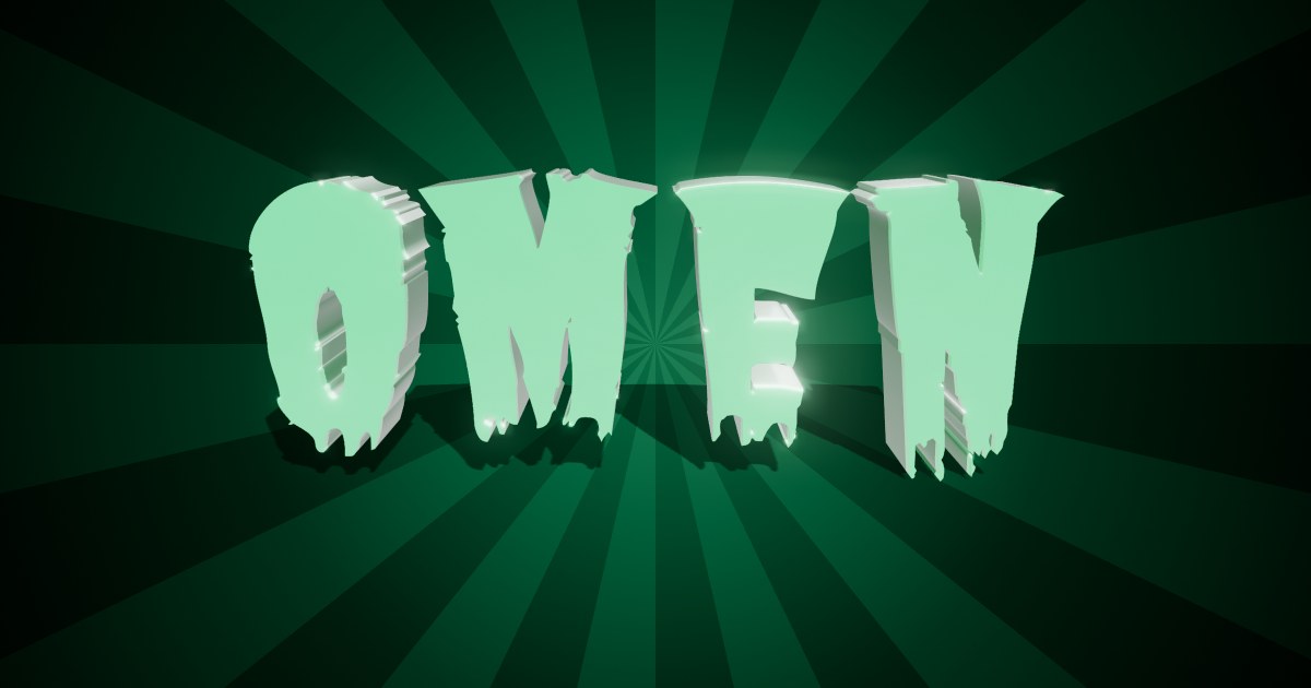 Omen 3D text effect