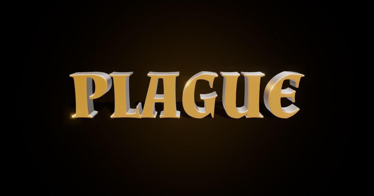 Plague 3D text effect