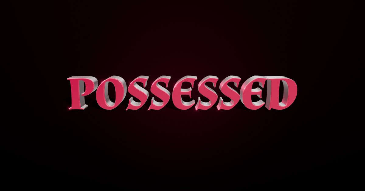 Possessed 3D text effect