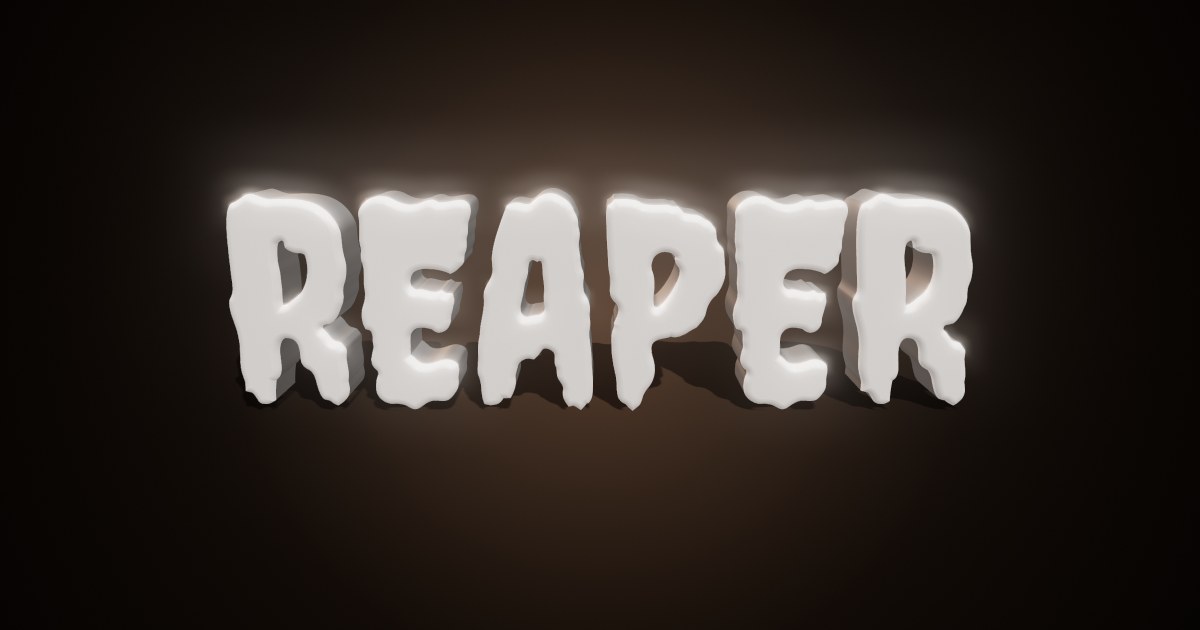 Reaper 3D text effect
