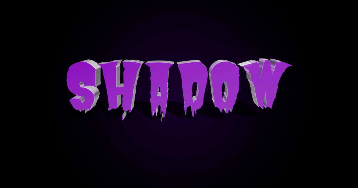 Shadow 3D text effect